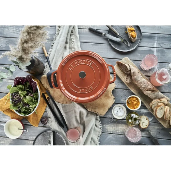 STAUB Dutch Ovens*7 Qt, Round, Cocotte, Burnt Orange