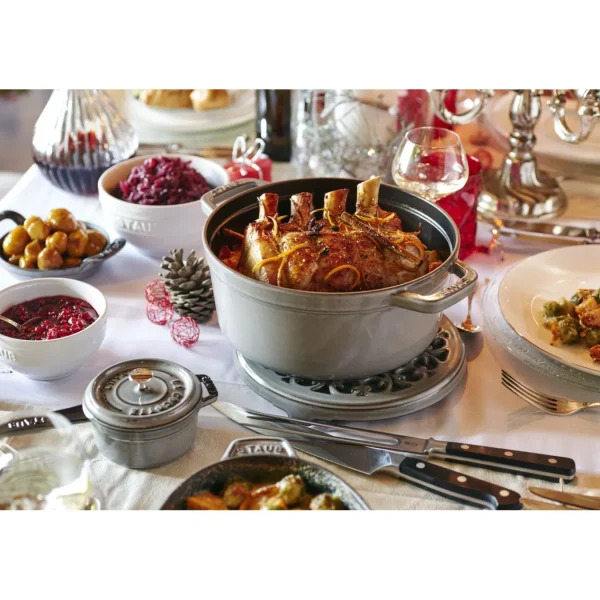 STAUB Dutch Ovens*13.25 Qt, Round, Cocotte, Graphite Grey