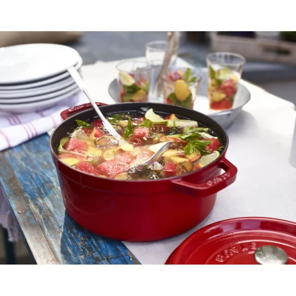 STAUB Dutch Ovens*5.5 Qt, Round, Cocotte, Cherry