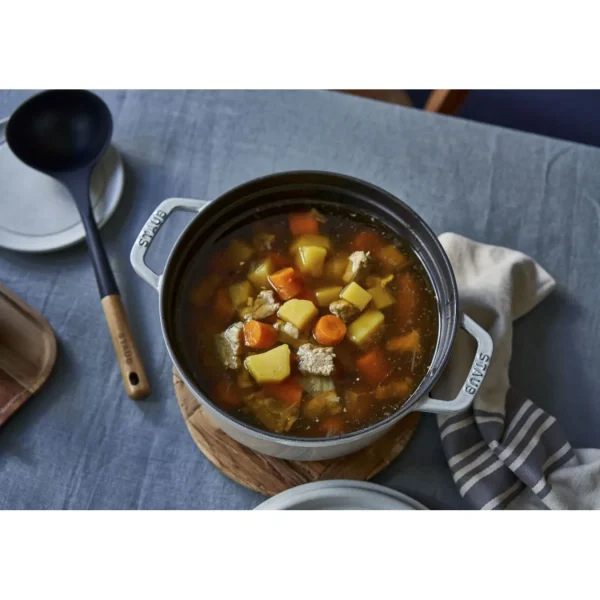 STAUB Dutch Ovens*4 Qt, Round, Cocotte, White Truffle