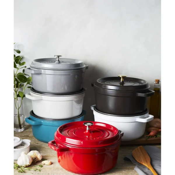 STAUB Dutch Ovens*4 Qt, Round, Cocotte, White Truffle