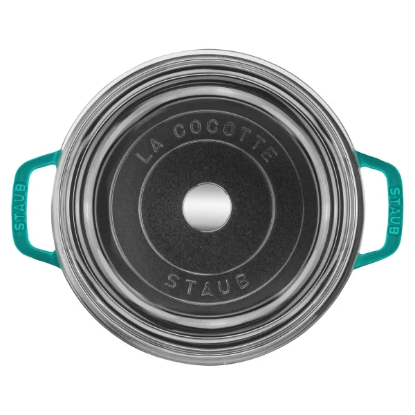 STAUB Dutch Ovens*4 Qt, Round,  Glass Lid Cocotte, Turquoise