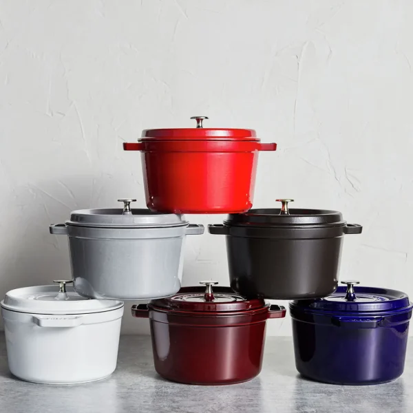 STAUB Dutch Ovens*5 Qt, Round, Tall Cocotte, Graphite Grey