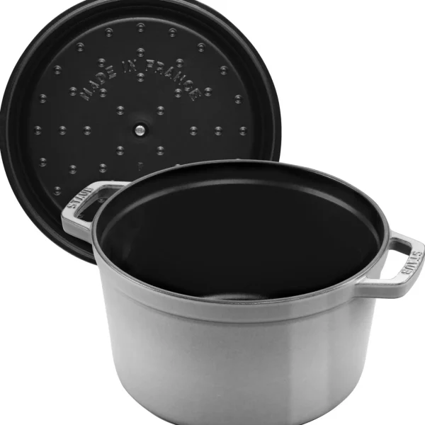 STAUB Dutch Ovens*5 Qt, Round, Tall Cocotte, Graphite Grey