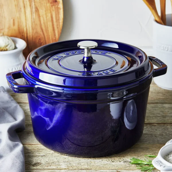 STAUB Dutch Ovens*5 Qt, Round, Tall Cocotte, Dark Blue