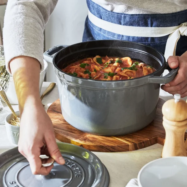 STAUB Dutch Ovens*5 Qt, Round, Tall Cocotte, Graphite Grey