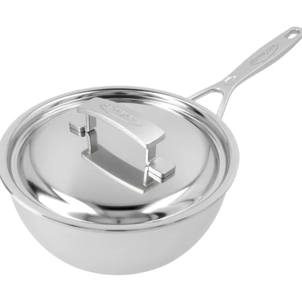 DEMEYERE Saucepans*2 Qt Saucier With Lid, 18/10 Stainless Steel Silver