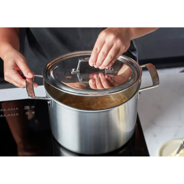 DEMEYERE Stock Pots*8 Qt Stock Pot, 18/10 Stainless Steel Silver