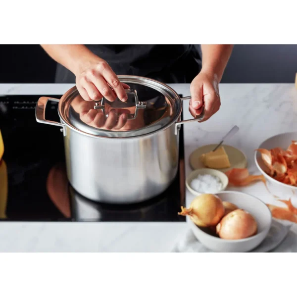 DEMEYERE Stock Pots*8 Qt Stock Pot, 18/10 Stainless Steel Silver