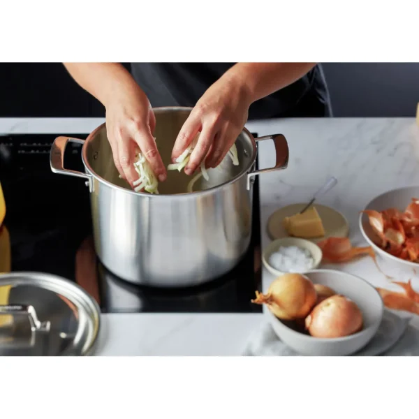 DEMEYERE Stock Pots*8 Qt Stock Pot, 18/10 Stainless Steel Silver