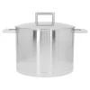 DEMEYERE Stock Pots*8.5 Qt Stock Pot With Double Walled Lid, 18/10 Stainless Steel Silver