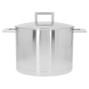 DEMEYERE Stock Pots*8.5 Qt Stock Pot With Double Walled Lid, 18/10 Stainless Steel Silver