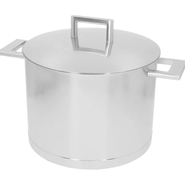 DEMEYERE Stock Pots*8.5 Qt Stock Pot With Double Walled Lid, 18/10 Stainless Steel Silver