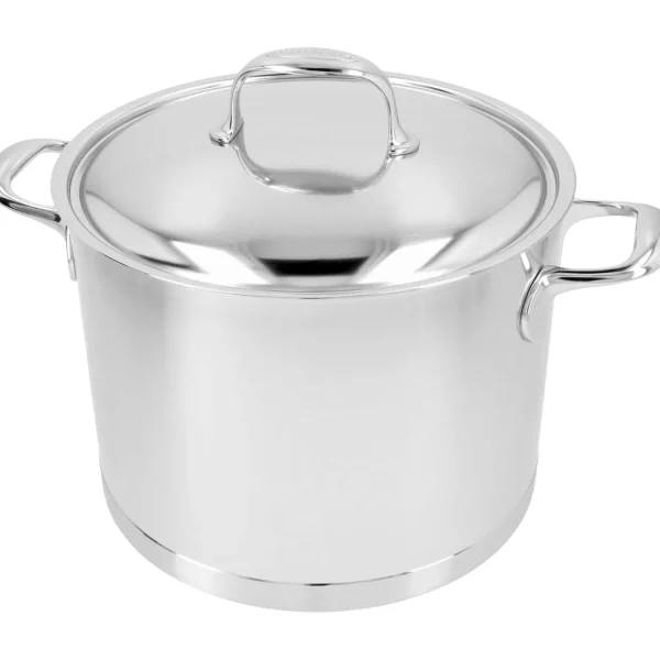 DEMEYERE Stock Pots*8.5 Qt Stock Pot With Lid, 18/10 Stainless Steel Silver