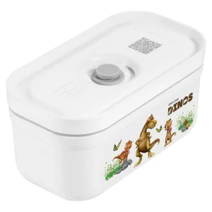 ZWILLING Vaccum Lunch Boxes*Small Dinos Vacuum Lunch Box, Plastic, White-Grey