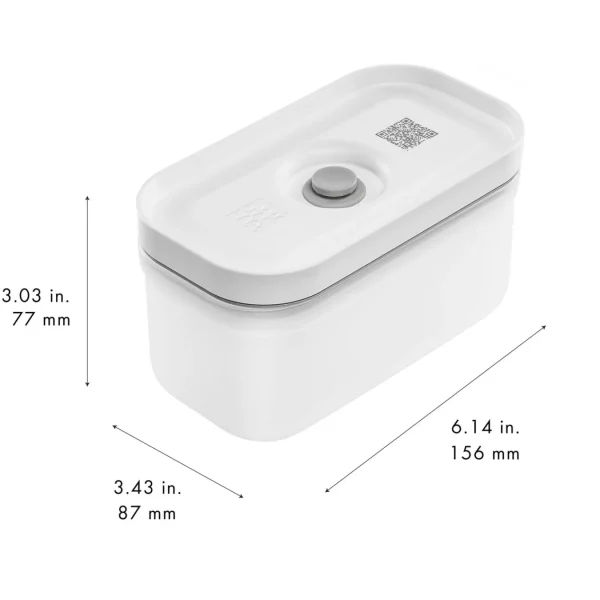 ZWILLING Vaccum Lunch Boxes*Small Vacuum Lunch Box, Plastic, Semitransparent-Grey