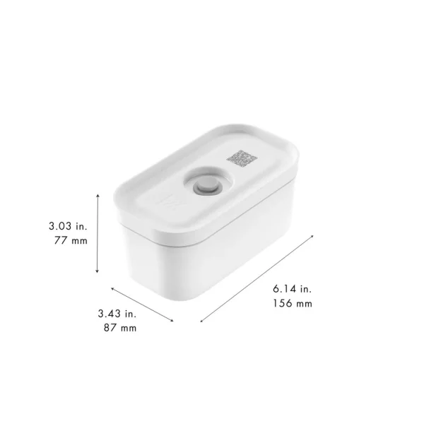 ZWILLING Vaccum Lunch Boxes*Small Vacuum Lunch Box, Plastic, White-Grey