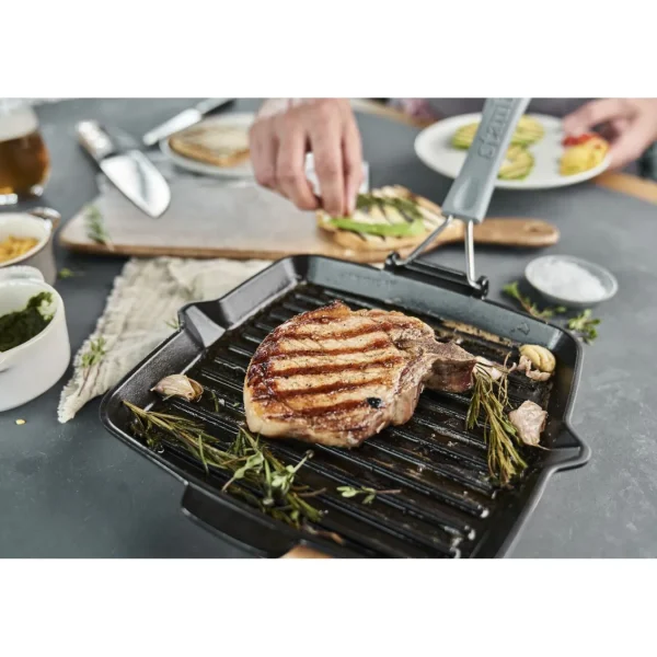 ZWILLING Grill Pans*Square, 9.5" Folding Grill, Black Matte