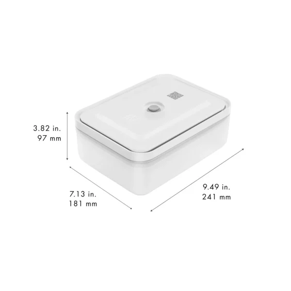 ZWILLING Vacuum Seal Containers*Vacuum Fridge Container, Plastic, Semitransparent-Grey