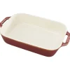 STAUB Baking Dishes*10.5-X 7.87 Inch, Rectangular, Baking Dish, Rustic Red