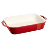 STAUB Baking Dishes*10.5-X 7.5-Inch, Rectangular, Baking Dish, Cherry