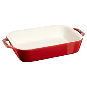 STAUB Baking Dishes*10.5-X 7.5-Inch, Rectangular, Baking Dish, Cherry